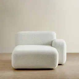 Capri Stone White Modular Right Chaise