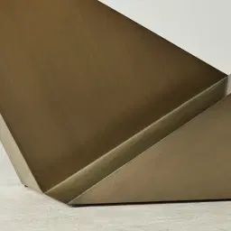 Vania Brushed Bronze Dining Table with Statuario White Sintered Stone Top - 200x118cm