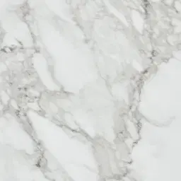 Archie Black Round Dining Table with Statuario White Sintered Stone Top - 120cm