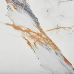 Sir Lionell II Gliding White Sintered Stone Rectangular Dining Table - Walnut Brown Wooden Legs 160x90cm