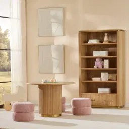 San Pierre Kids Light Brown Ash Veneer Play Table