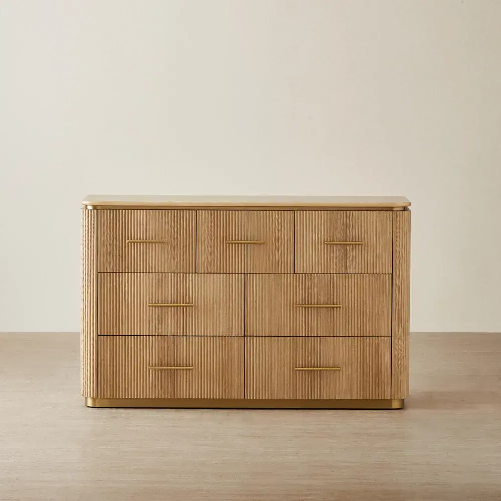 San Pierre Kids Light Brown Ash Veneer Dresser