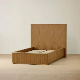 San Pierre Light Brown Ash Veneer King Single Bed