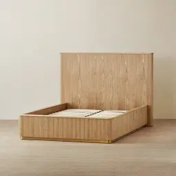 San Pierre Light Brown Ash Veneer Double Bed