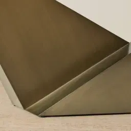 Vania Brushed Bronze Dining Table with Statuario White Sintered Stone Top - 268x118cm