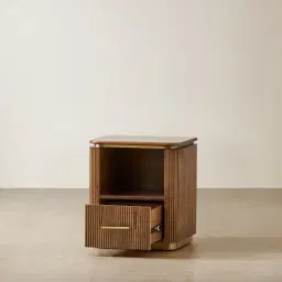 San Pierre Kids Toffee Brown Ash Veneer Bedside Table