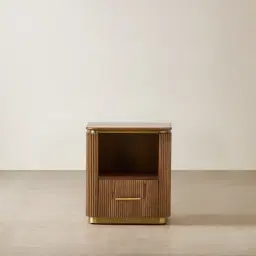 San Pierre Kids Toffee Brown Ash Veneer Bedside Table