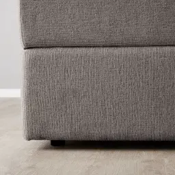 Riviera III Graphite Fabric Sofa - Right Seat