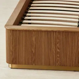 San Pierre Toffee Brown Ash Veneer King Single Bed