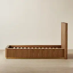 San Pierre Toffee Brown Ash Veneer Double Bed