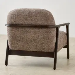 Delphine Warm Taupe Woven Fabric Occasional Chair