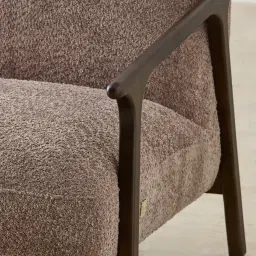 Delphine Warm Taupe Woven Fabric Occasional Chair