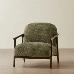 Delphine Winter Moss Woven Fabric Occasional Chair