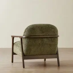 Delphine Winter Moss Woven Fabric Occasional Chair