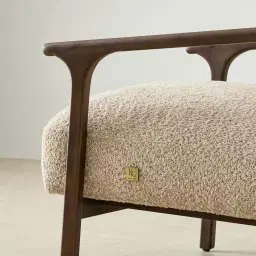 Delphine Mid Beige Fabric Occasional Chair