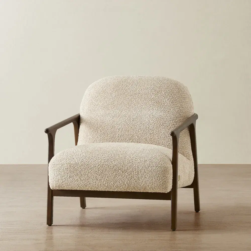 Delphine Mid Beige Fabric Occasional Chair