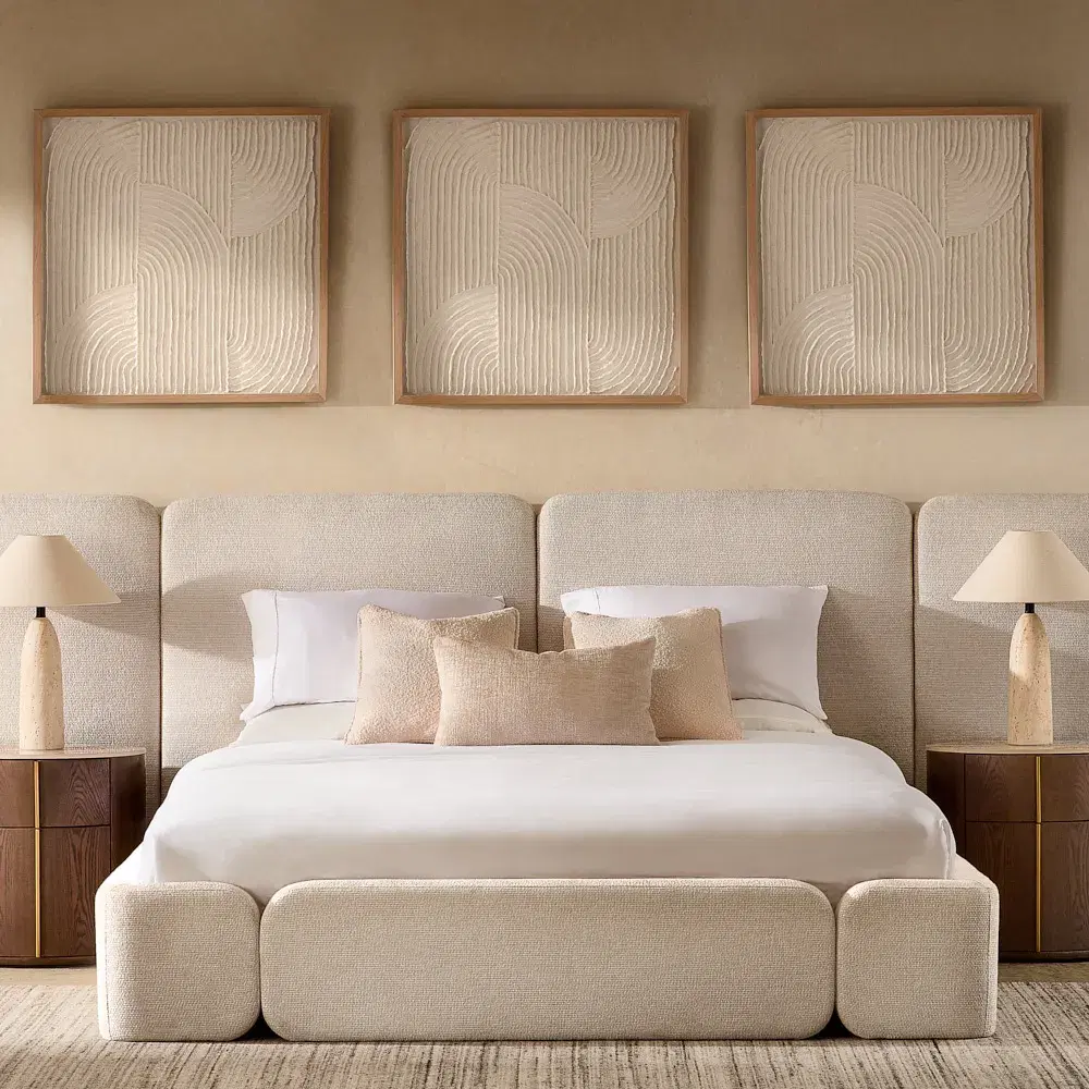 Arcadia Warm Ivory King Bed