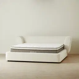 Antonella Stone Cream Fabric King Bed