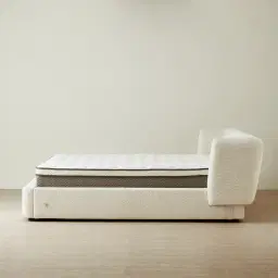 Antonella Stone Cream Fabric King Bed