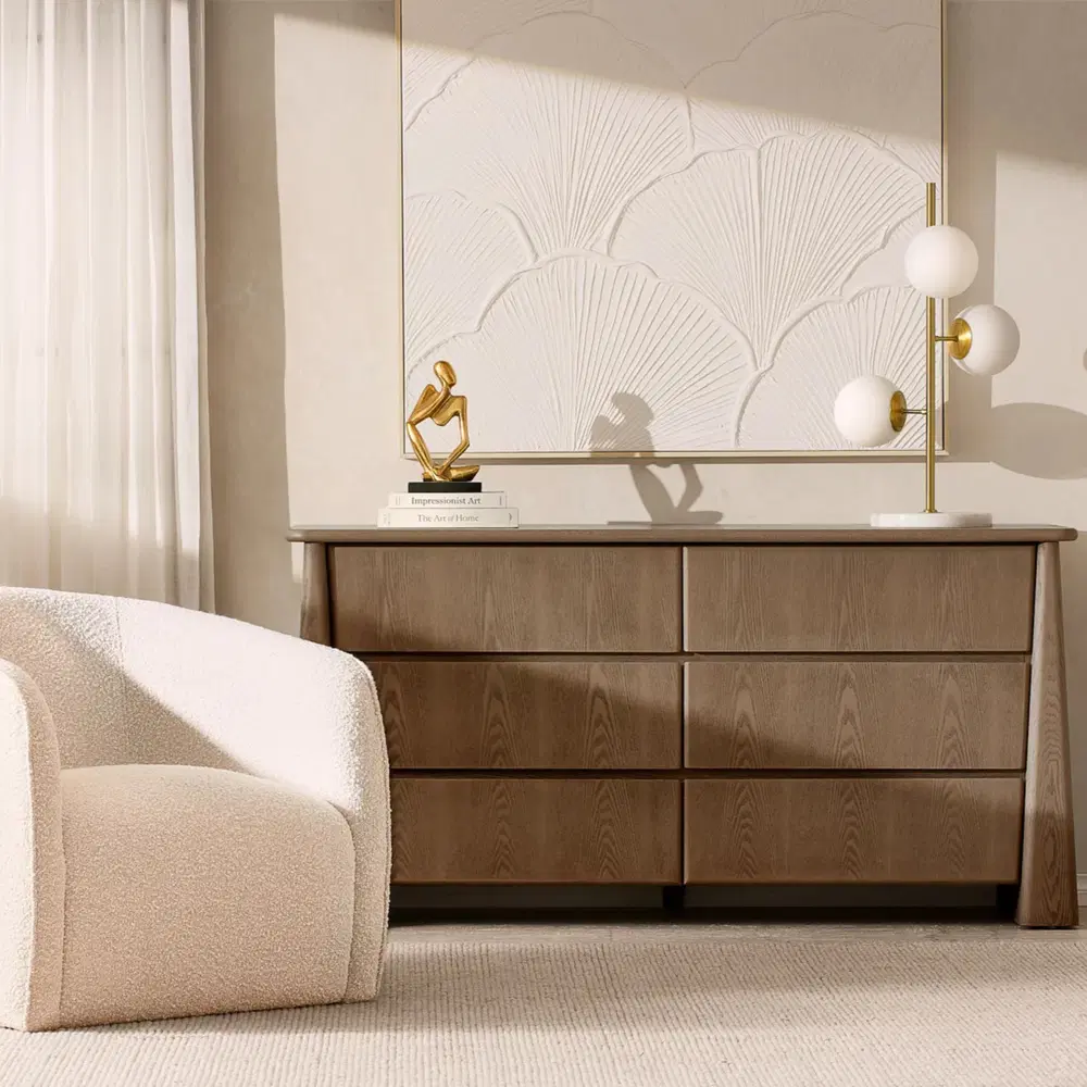 Dunstan Medium Brown Veneer Dresser