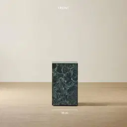 Santorini Matte Emerald Sintered Stone Short Plinth 30x30x50cm