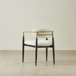 Amy Fusion Grey Woven Fabric Dining Chair