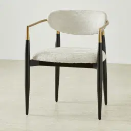 Amy Fusion Grey Woven Fabric Dining Chair