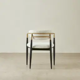 Amy Fusion Grey Woven Fabric Dining Chair