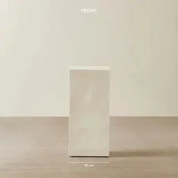 Santorini Snow Glossy Sintered Stone Medium Plinth 35x35x65cm