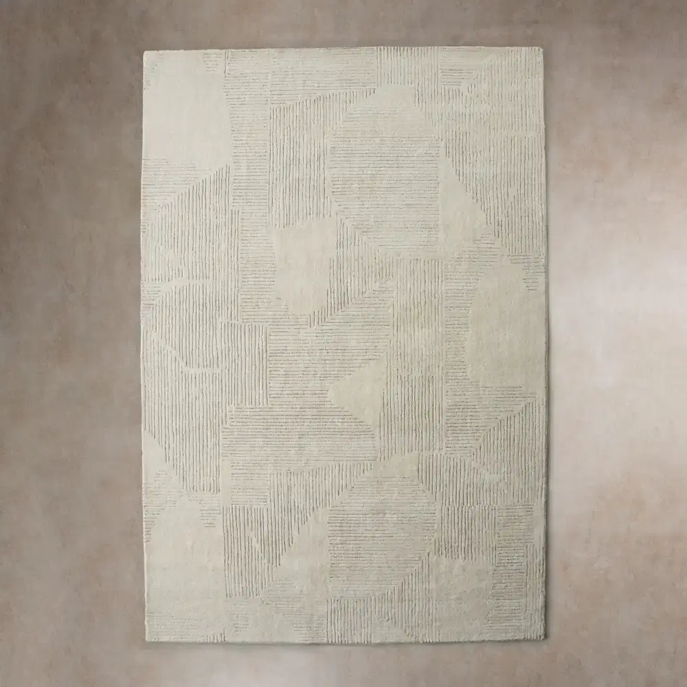 Estonia Ivory Beige Floor Rug - Medium 200cm x 300cm