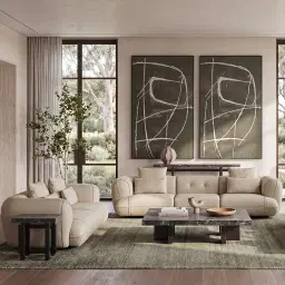 Arges Stone Green Floor Rug - Large 250cm x 350cm