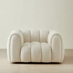 Gabriella Stone Cream Woven Fabric Occasional Chair
