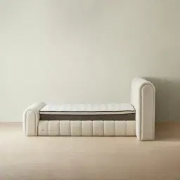 Gabriella Stone Cream Fabric King Bed