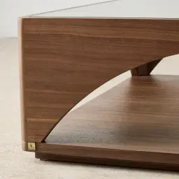 Costanza Mocha Walnut Brown Wooden Coffee Table