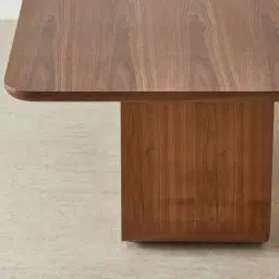 Costanza Mocha Walnut Brown Wooden Dining Table