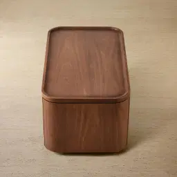 Capri Mocha Walnut Veneer Ottoman Table