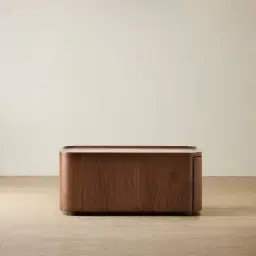 Capri Mocha Walnut Veneer Ottoman Table