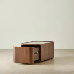 Capri Mocha Walnut Veneer Ottoman Table