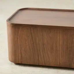 Capri Mocha Walnut Veneer Ottoman Table