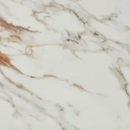 Sir Lionell Gliding White Sintered Stone Entertainment Unit - Walnut Brown Wooden Legs