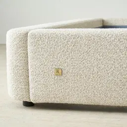Antonella Stone Cream Fabric Queen Bed