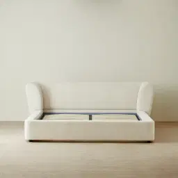 Antonella Stone Cream Fabric Queen Bed