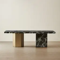 Thames Napoleon Black Sintered Stone Dining Table