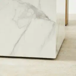 Thames Statuario White Sintered Stone Dining Table