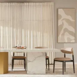 Thames Statuario White Sintered Stone Dining Table