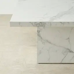 Thames Statuario White Sintered Stone Dining Table