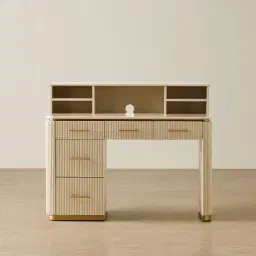 San Pierre Kids Beige Painted Wooden Study Desk