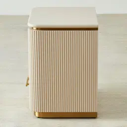 San Piere Kids Beige Painted Wooden Bedside Table