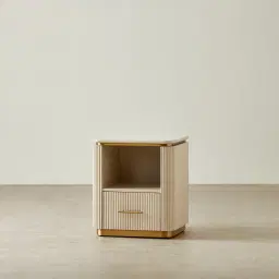 San Piere Kids Beige Painted Wooden Bedside Table