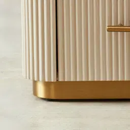 San Piere Kids Beige Painted Wooden Bedside Table